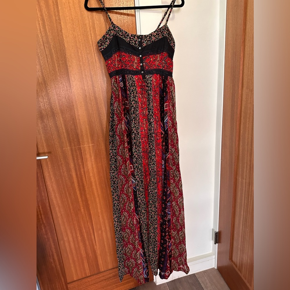 DIESEL Floral Print Patchwork Long Dress